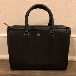 Tory Burch Blk Tote with Shoulder Strap